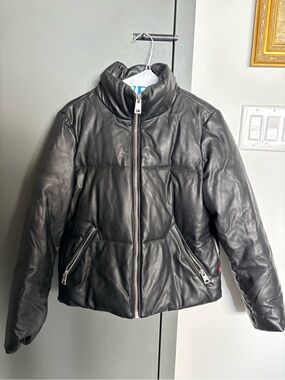 Levi’s faux leather puffer jacket